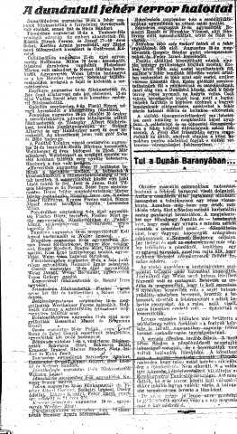 „A dunántúli fehér terror halottjai.” (Forrás: Pesti Élet, 1919. 10. 10., 3. o.)
